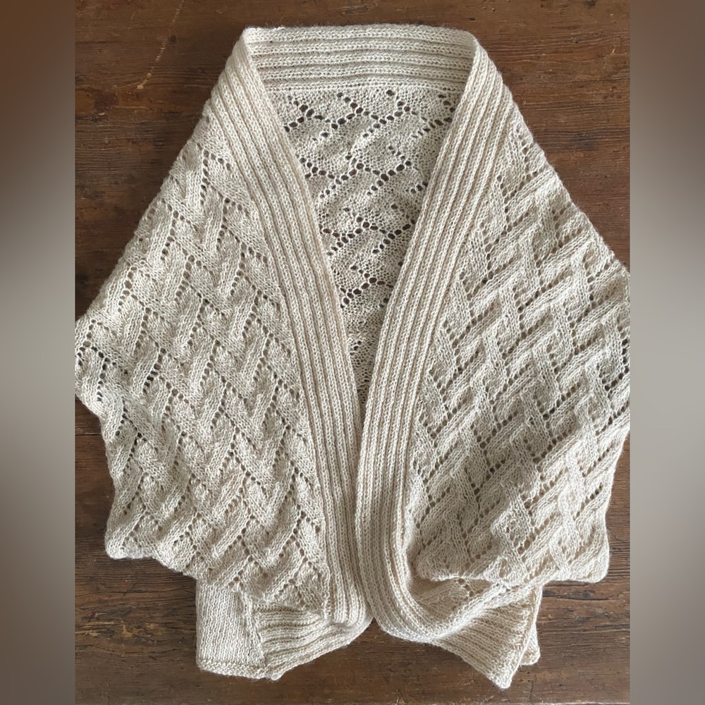 Hand knit shrug sweater